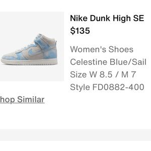 Nike Dunk High SE in Blue and White